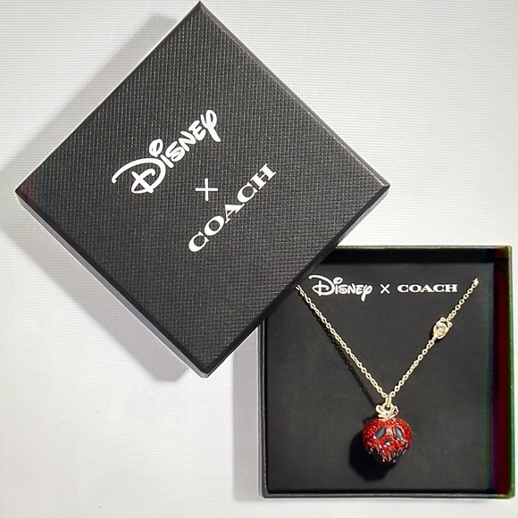 🍎DISNEY X COACH POISON APPLE NECKLACE 🍎 NWT 🍎 - Picture 2 of 8